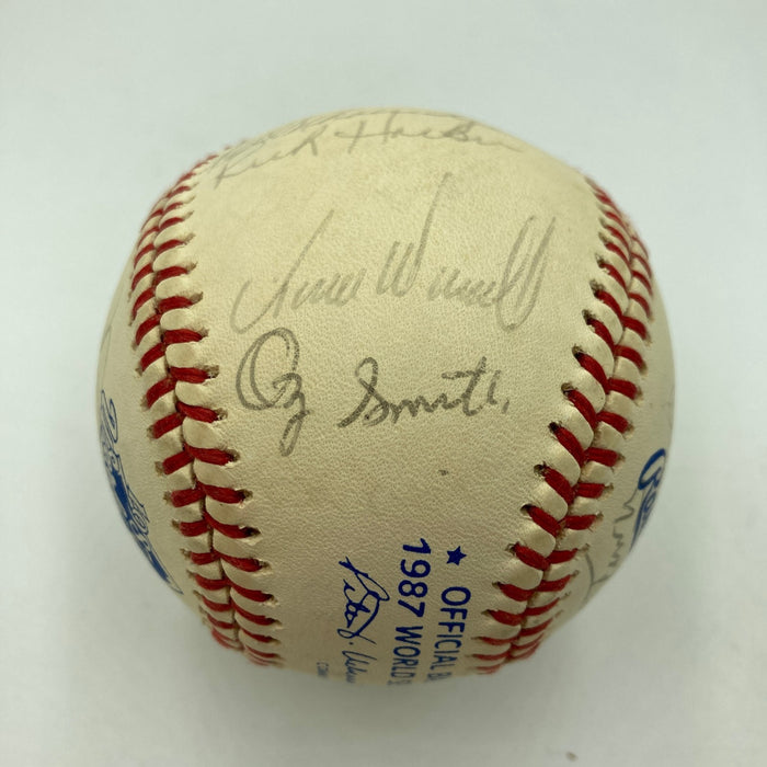 1987 St. Louis Cardinals NL Champs Team Signed World Series Baseball JSA COA