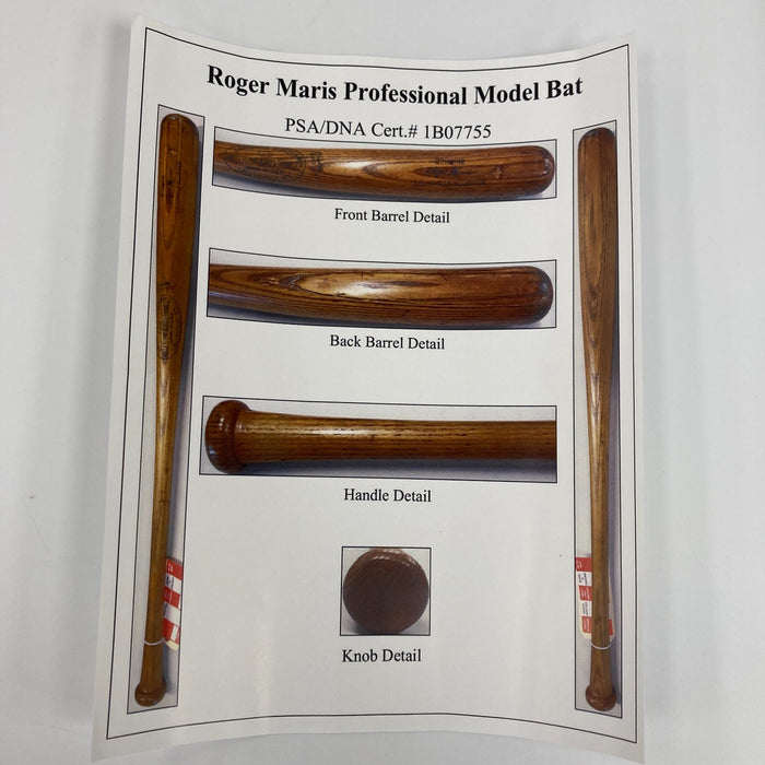 Roger Maris 1967 Championship Season Game Used Baseball Bat PSA DNA COA