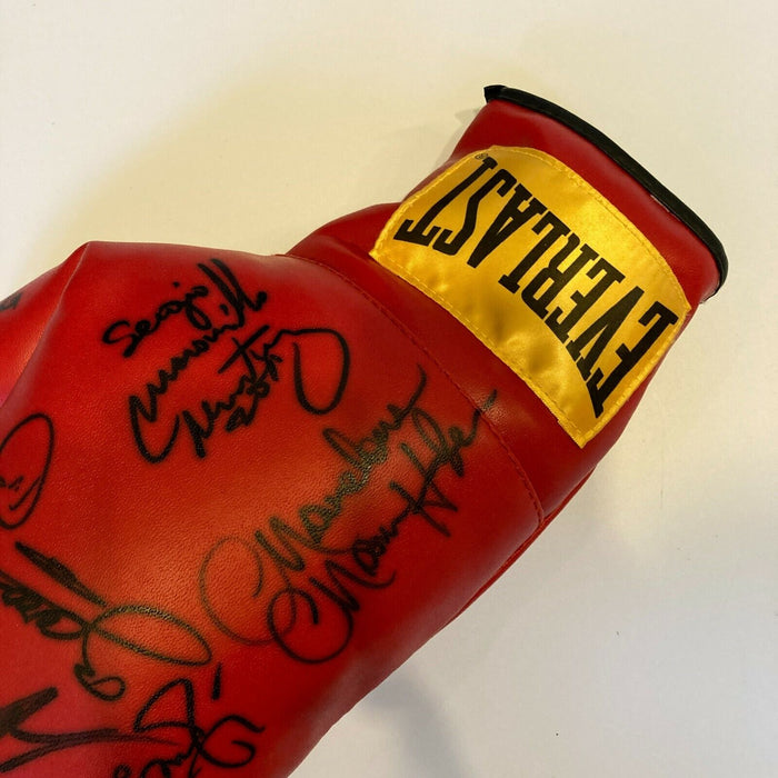 Marvin Hagler Ring Magazine Fighter Of The Year Multi Signed Boxing Glove JSA