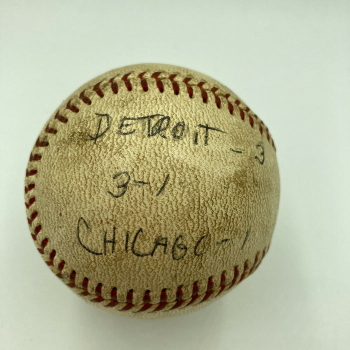 Mickey Lolich Signed Career Win No. 47 Final Out Game Used Baseball Beckett COA