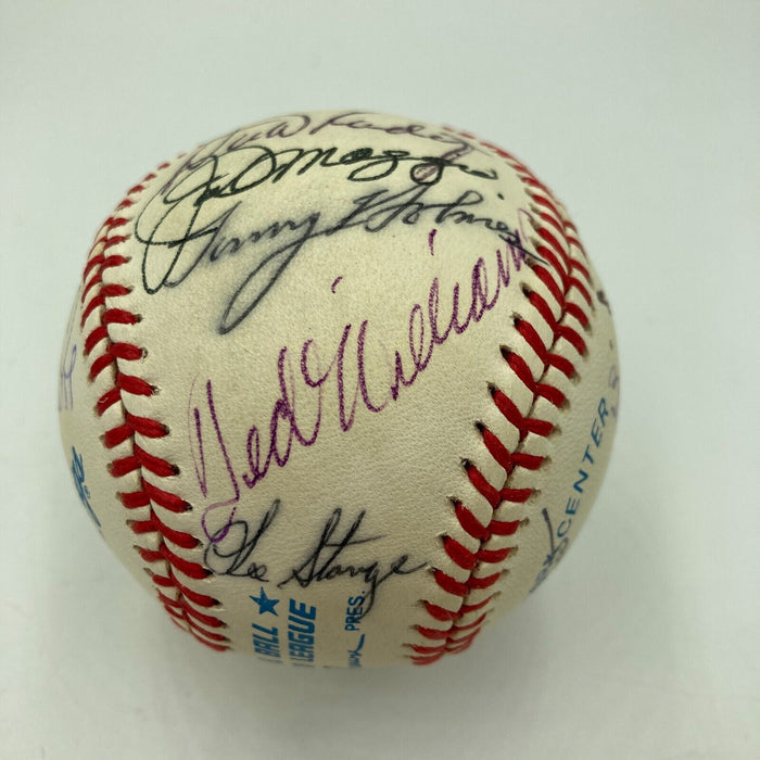 Ted Williams & Joe Dimaggio Hall Of Fame Multi Signed Baseball JSA COA