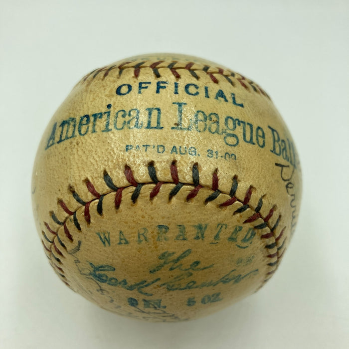 Babe Ruth Ty Cobb Walter Johnson Tris Speaker George Sisler Signed Baseball JSA