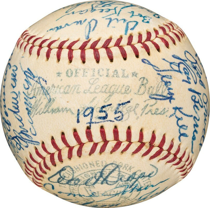 Beautiful 1955 Chicago White Sox Team Baseball Nellie Fox PSA DNA COA