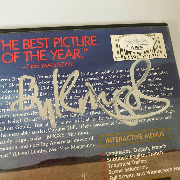 Bugsy Movie Cast Signed DVD Barry Levinson Warren Beatty Elliott Gould JSA COA