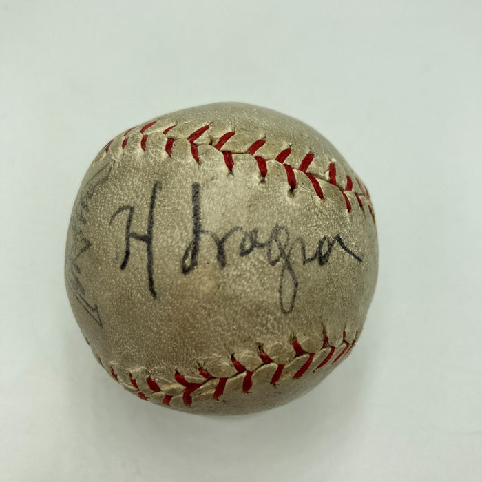 Honus Wagner Single Signed 1940 Mini Baseball PSA DNA & Beckett COA