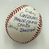 John Sterling Signed Heavily Inscribed STAT Baseball JSA COA RARE!