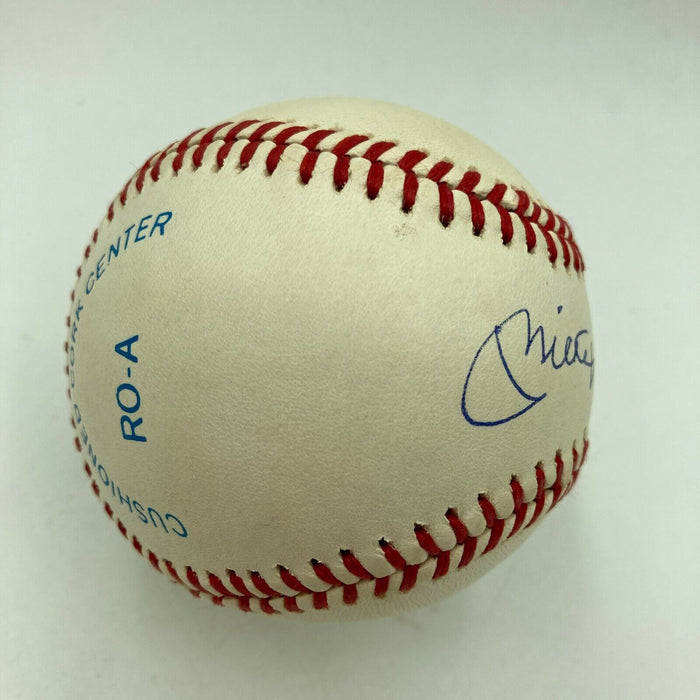 Beautiful Mickey Mantle Signed American League Baseball PSA DNA Graded MINT 9