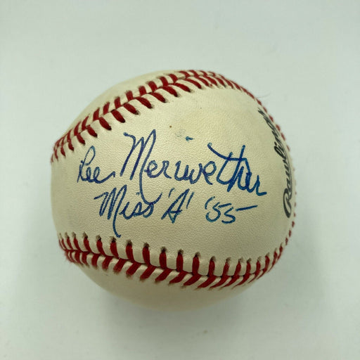 Lee Meriwether & Heather Whitestone Miss America 1955 1994 Signed Baseball JSA