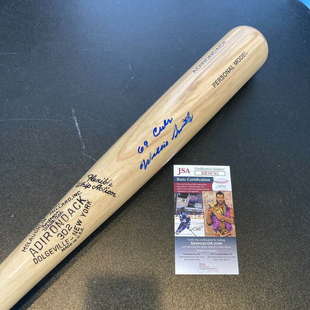 Willie Smith Signed Adirondack Baseball Bat 1969 Chicago Cubs With JSA COA