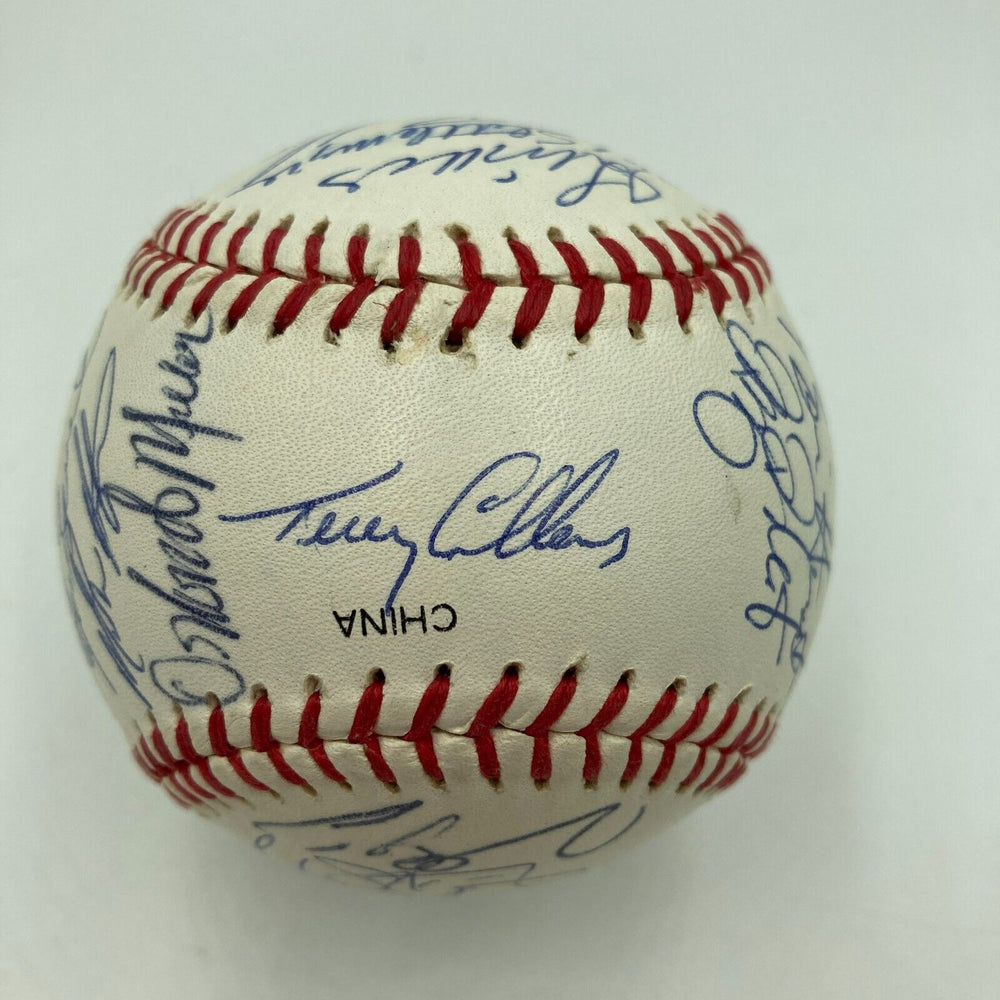 1996 Houston Astros Team Signed Baseball Jeff Bagwell & Craig Biggio