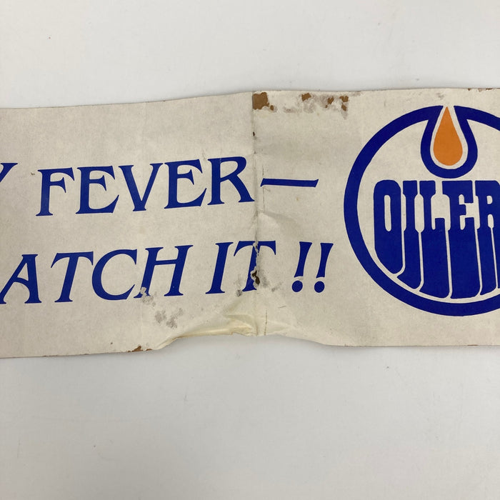 Wayne Gretzky Vintage 1980s Edmonton Oilers Decal Sticker Gretzky Fever Catch It