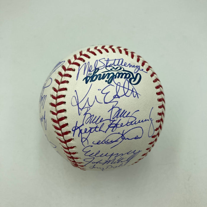 1986 New York Mets World Series Champs Team Signed MLB Baseball JSA COA