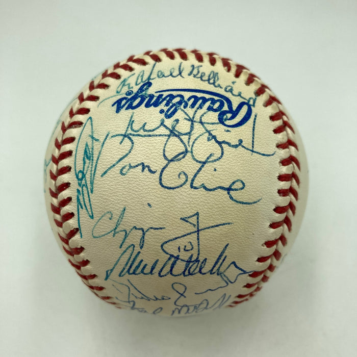 1995 Atlanta Braves World Series Champs Team Signed W.S. Baseball 27 Sig JSA COA