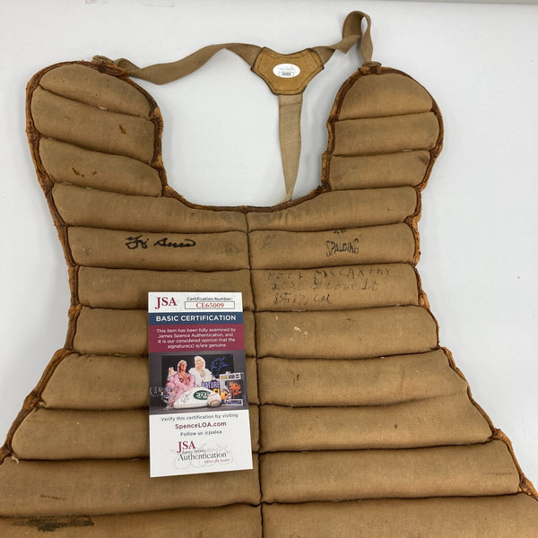 Yogi Berra Signed 1950's Spalding Catcher's Chest Protector Yankees JSA COA