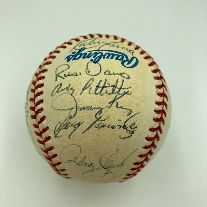 Derek Jeter Mariano Rivera Andy Pettitte Rookie 1995 Yankees Signed Baseball JSA