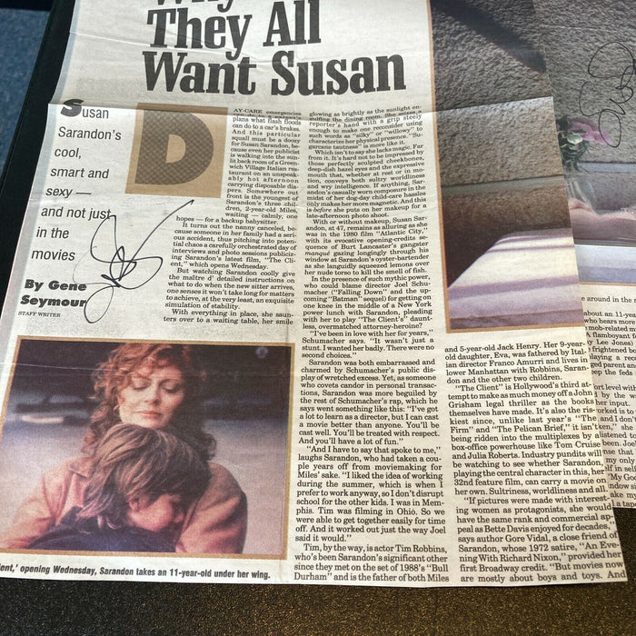 Lot Of (7) Susan Sarandon Signed Autographed News Photos In Person Authentic