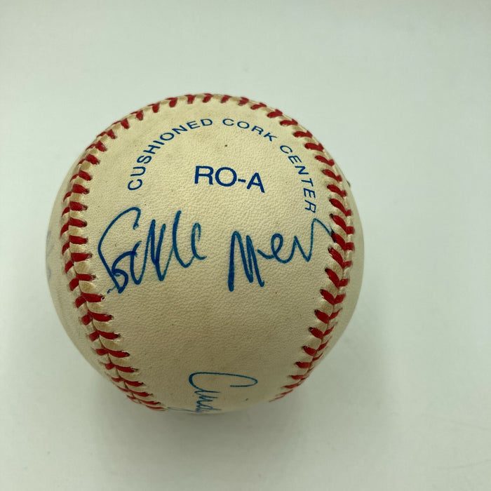 Laverne & Shirley Signed Baseball Williams, Penny Marshall, Lander Mekka JSA COA