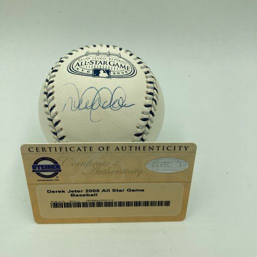 Derek Jeter Signed 2008 All Star Game Baseball With Steiner COA Yankee Stadium