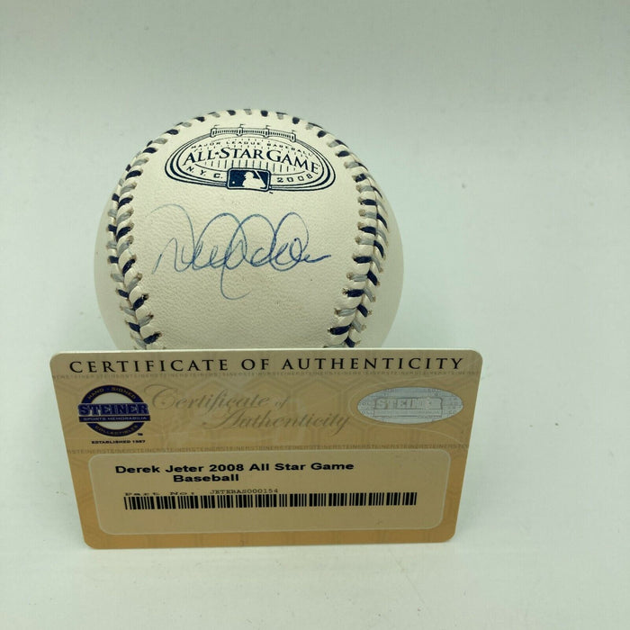 Derek Jeter Signed 2008 All Star Game Baseball With Steiner COA Yankee Stadium