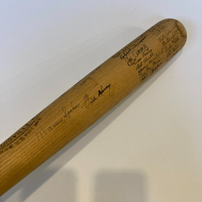 1958 Milwaukee Braves NL Champs Team Signed Game Issued Bat JSA & MEARS COA