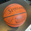 1996-97 Philadelphia 76ers Signed Game Used Basketball Allen Iverson Rookie JSA