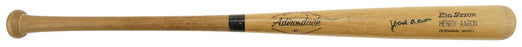 Hank Aaron Signed 1975- Game Used Baseball Bat PSA DNA & JSA COA