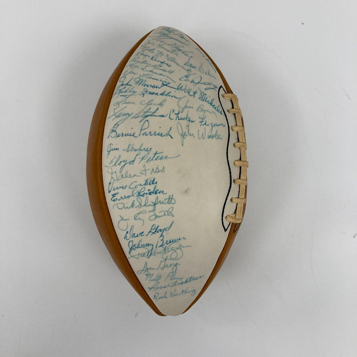 1961 Cleveland Browns Team Signed Wilson NFL Football 35 Sigs Jim Brown JSA COA