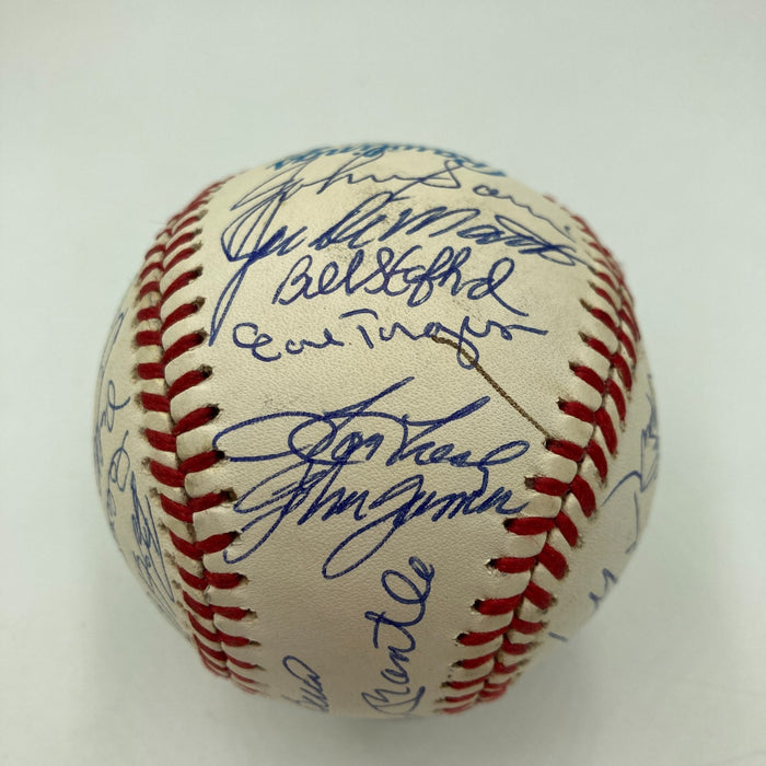 1961 New York Yankees World Series Champs Team Signed Baseball Mickey Mantle JSA