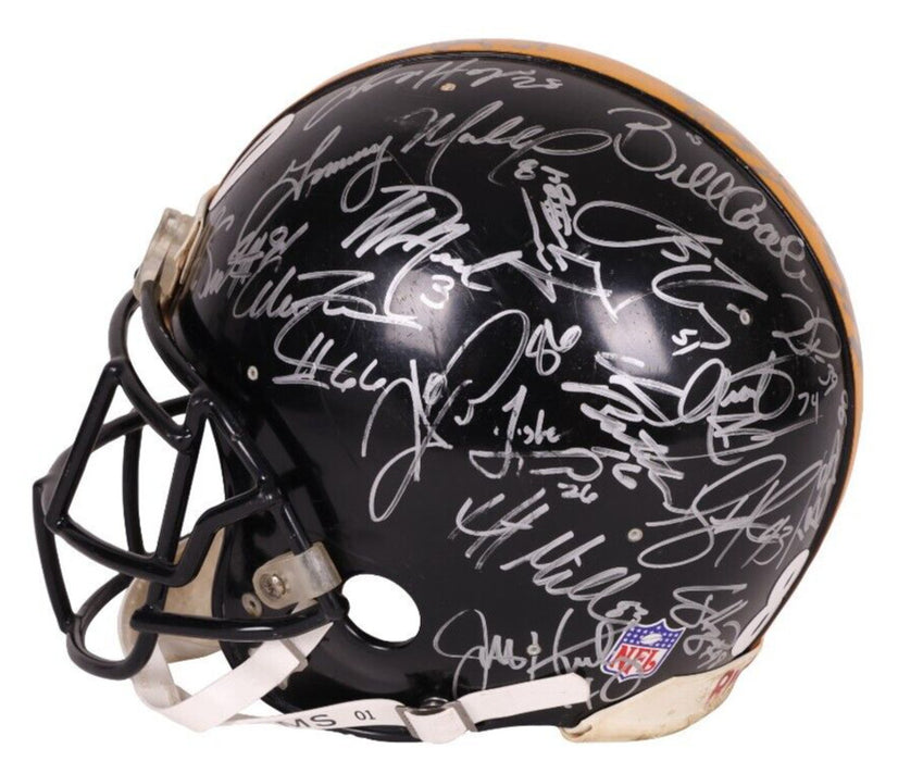 2005 Pittsburgh Steelers Super Bowl Champs Team Signed Game Used Helmet JSA COA