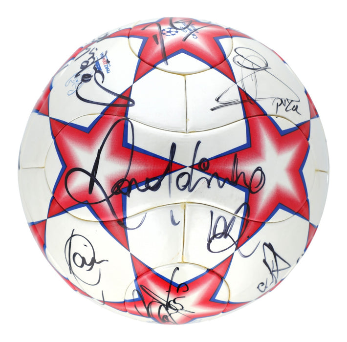 Lionel Messi 2006 FC Barcelona UEFA Champions Team Signed Soccer Ball JSA COA