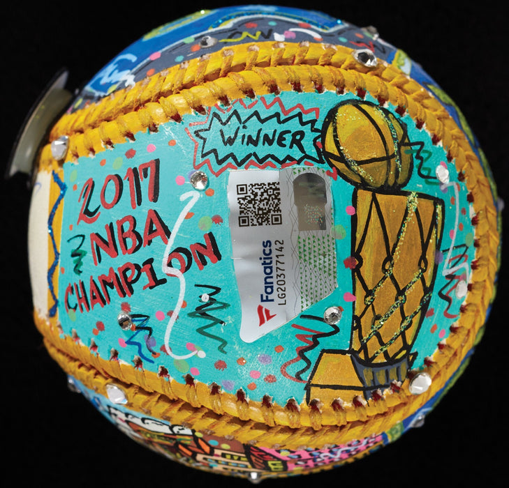 Stephen Curry Signed Charles Fazzino Hand Painted Pop Art Baseball Fanatics BAS