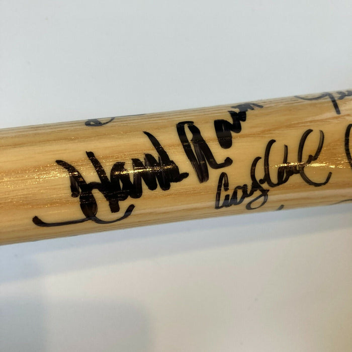 Hank Aaron Milwaukee Brewers Wall of Honor Signed Bat 30 Sigs MLB Authentic