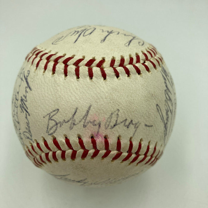 Hank Aaron 1965 Milwaukee Braves Team Signed National League Baseball PSA DNA