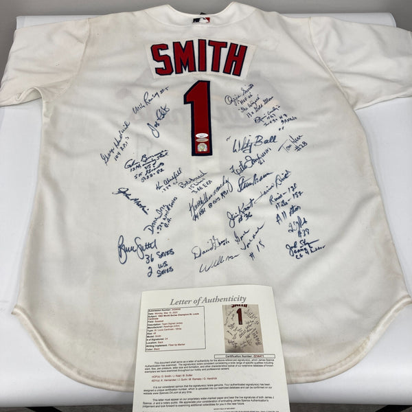 1982 St Louis Cardinals World Series Champs Team Signed Rawlings Jersey JSA COA