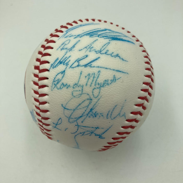 Vintage 1986 New York Mets World Series Champs Team Signed Baseball JSA COA