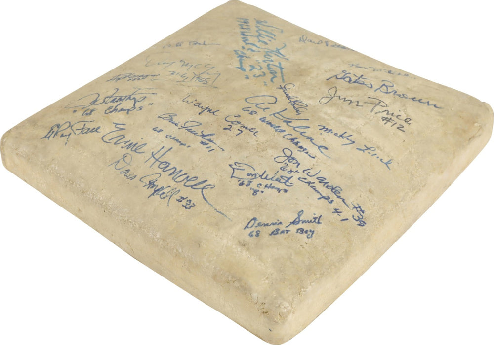 1968 Detroit Tigers World Series Champs Team Signed Game Used Base PSA DNA COA