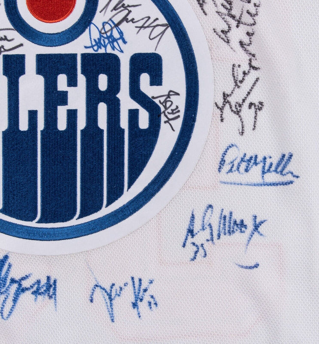 1983-84 Edmonton Oilers Stanley Cups Champs Team Signed Jersey Wayne Gretzky JSA