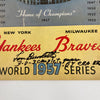 1957 World Series Program Signed By MVP Lew Burdette PSA DNA COA