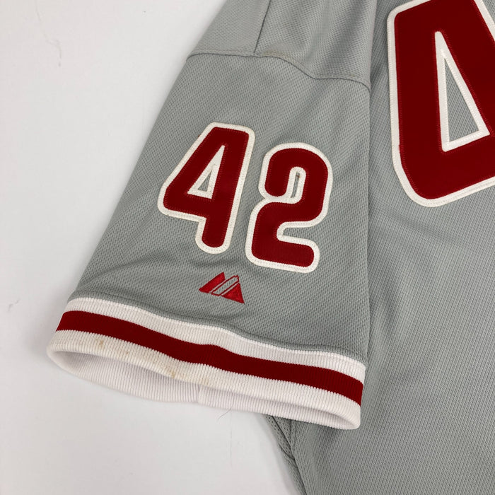 Larry Bowa 2015 Philadelphia Phillies Game Issued Jersey MLB Authentic Hologram