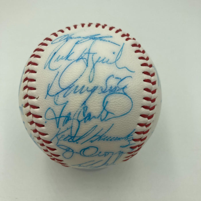 Vintage 1986 New York Mets World Series Champs Team Signed Baseball JSA COA
