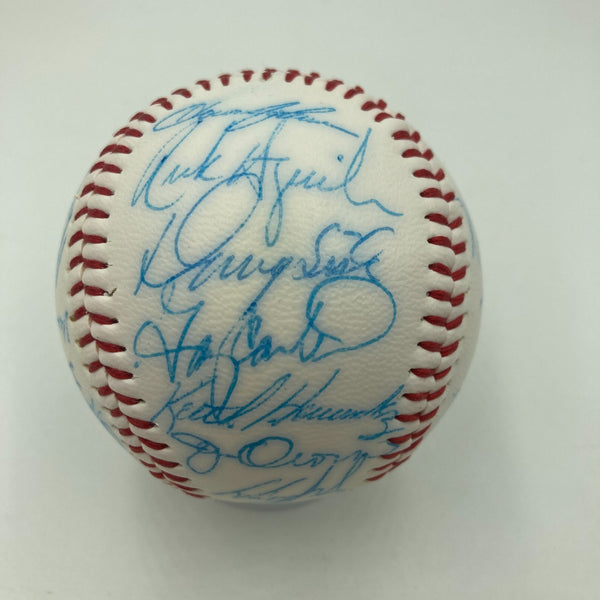 Vintage 1986 New York Mets World Series Champs Team Signed Baseball JSA COA