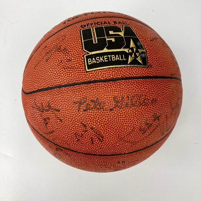 1994 Dream Team II Olympics Team USA Signed Spalding Basketball PSA DNA COA