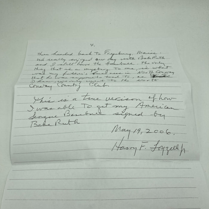 Babe Ruth Single Signed Official American League Baseball PSA DNA COA