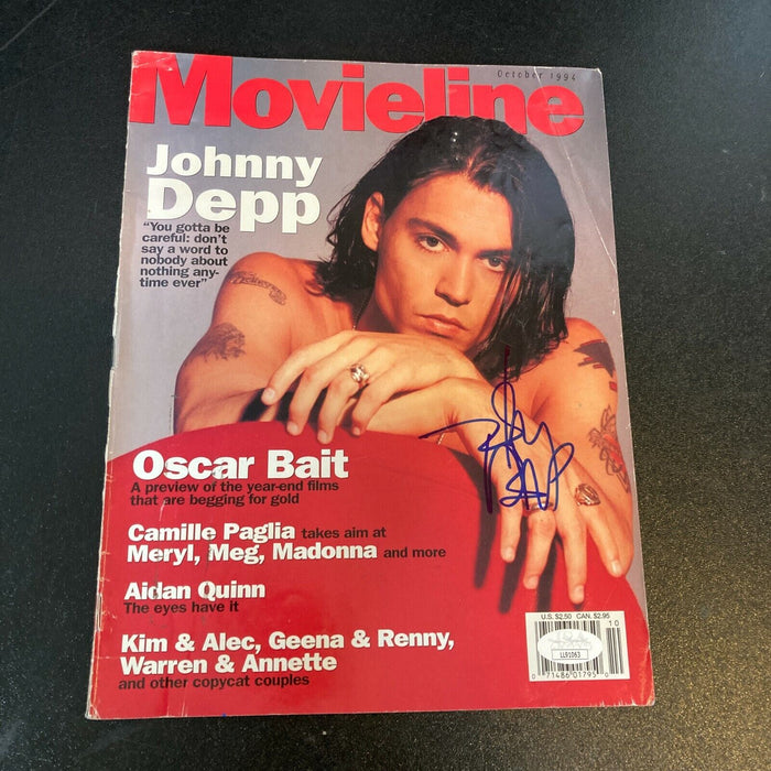 Johnny Depp Signed Autographed 1994 Movieline Magazine JSA COA