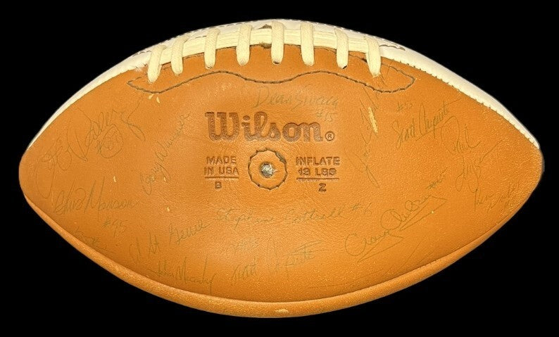 John Elway Pre Rookie 1980 Stanford Cardinals Team Signed Football JSA COA