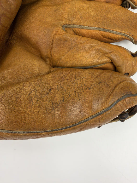 Jackie Robinson Single Signed 1940's Baseball Glove PSA DNA COA RARE