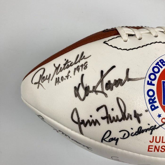 1995 Hall Of Fame Induction Signed Football 29 Sigs Bart Starr Ray Nitschke JSA