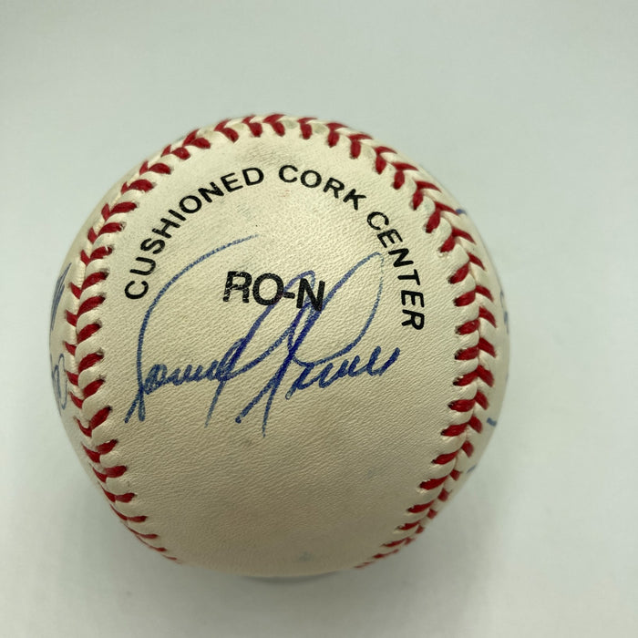 No Hitter Pitchers Multi Signed Baseball 12 Signatures with Nolan Ryan JSA COA