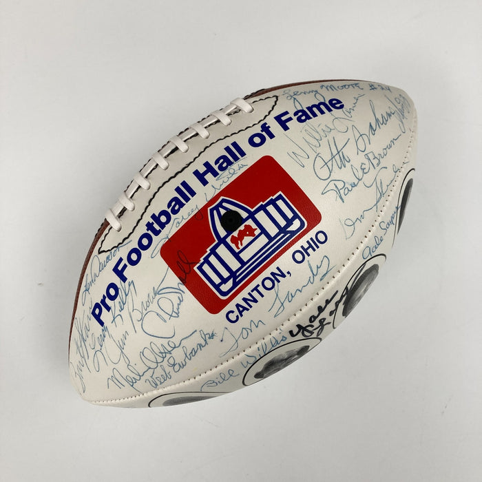1989 HOF Induction Signed Football 45 Sigs Johnny Unitas Bart Starr Landry JSA