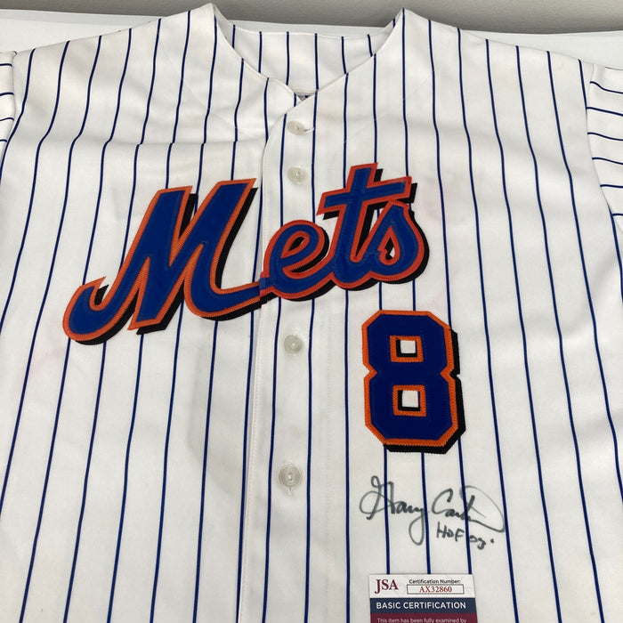 Gary Carter Hall Of Fame 2003 Signed Majestic New York Mets Jersey JSA COA